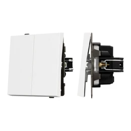 Фото #1 товара Механизм выключателя двухклавишный непроходной SWT-TENDO-MK02-PL-WH (230V, 10A) (Arlight, -)