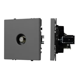 Фото #1 товара Механизм спутниковой розетки SCT-NOBE-MST1-SFPL-GR (SAT) (Arlight, Серый базальт)