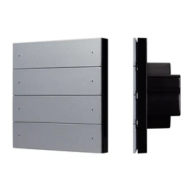 Фото #1 товара INTELLIGENT ARLIGHT Кнопочная панель SMART-ZB-801-22-1G-8SC-MULTI-IN Silver (230V) (IARL, IP20 Пластик, 5 лет)