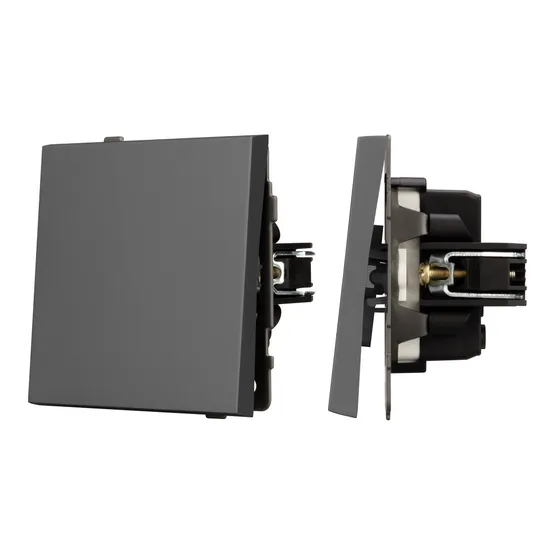 Фото #1 товара Механизм выключателя одноклавишный проходной SWT-TENDO-MKP1-SFPL-GR (230V, 10A) (Arlight, -)