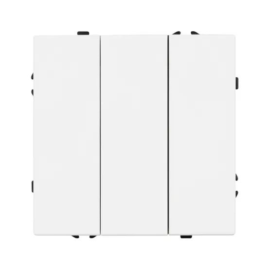 Фото #3 товара Механизм выключателя трехклавишный непроходной SWT-NOBE-MK03-SFPL-WH (230V, 10A) (Arlight, Белый кварц)