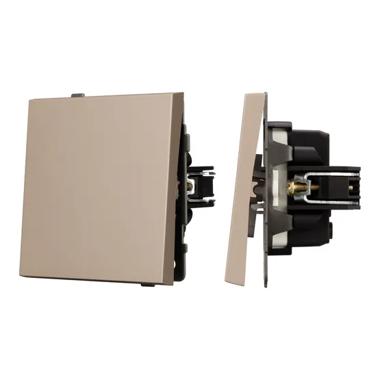 Фото #1 товара Механизм выключателя одноклавишный перекрёстный SWT-TENDO-MKX1-PL-GD (230V, 10A) (Arlight, -)