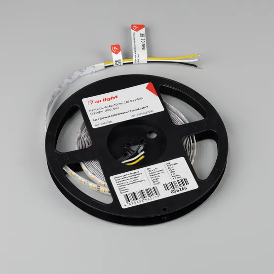 Фото #5 товара Светодиодная лента UL-A160-10mm 24V Day-MIX (12 W/m, IP20, 5m) (Arlight, Изменяемая ЦТ)