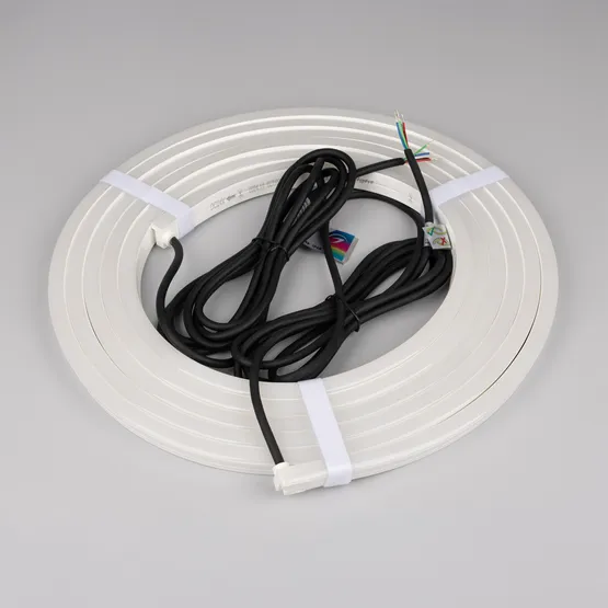 Фото #8 товара Светодиодная лента герметичная NOVA-SIDE-PU-B84-12x20mm 24V RGB-Day (15 W/m, IP68, 5m, wire x2) (Arlight, Полиуретан)