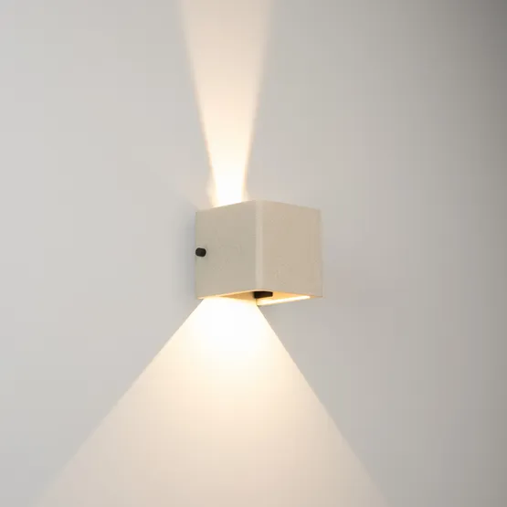 Фото #4 товара Светильник LGD-PERAN-WALL-S120x120-6W Warm3000 (WH, 0-80 deg, 230V) (Arlight, IP65 Бетон, 3 года)