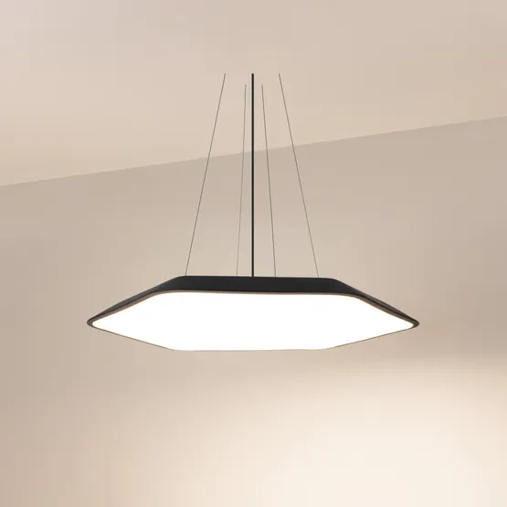 Фото #2 товара Светильник SP-TIARA-SLIM-HANG-H50-L800x720-75W Day4000 (BK, 160 deg, 230V) IP33 (Arlight, Металл)