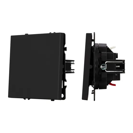 Фото #1 товара Механизм выключателя одноклавишный проходной SWT-NOBE-MKP1-SFPL-BK (230V, 10A) (Arlight, -)