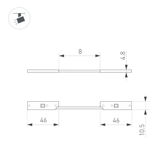 Фото #3 товара Коннектор гибкий MAG-MICROCOSM-CON-FLEX-POWER (BK) (Arlight, IP20 Пластик)