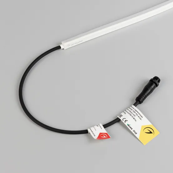 Фото #3 товара Светодиодная лента герметичная WAVE-TOP-PU-A144-10x10mm 24V Day4000 (5 W/m, IP68, 5m, wire x2) (Arlight, Вывод боковой, 3 года)