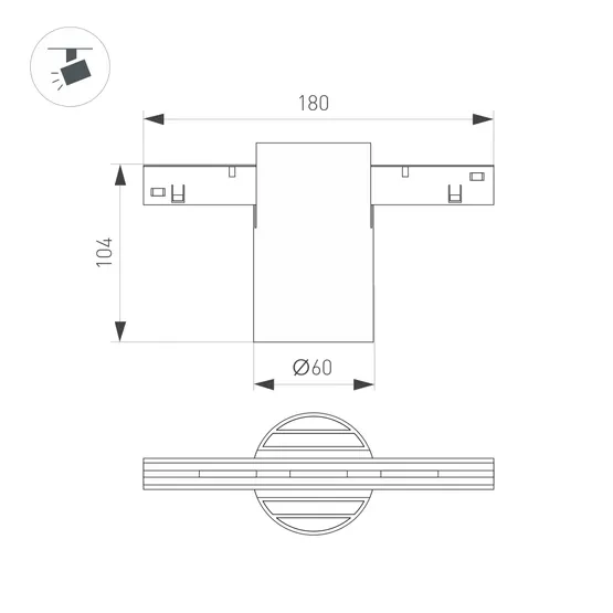 Фото #4 товара Светильник MAG-ORIENT-AXIO-R60-10W Day4000 (BK, 24 deg, 48V) (Arlight, IP20 Металл, 5 лет)