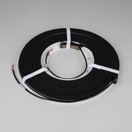 Фото #4 товара Светодиодная лента герметичная NOVA-TOP-BLACK-A120-16x15mm 24V Warm3500 (10 W/m, IP67, 2835, 5m, wire x2) (Arlight, Вывод боковой, 5 лет)