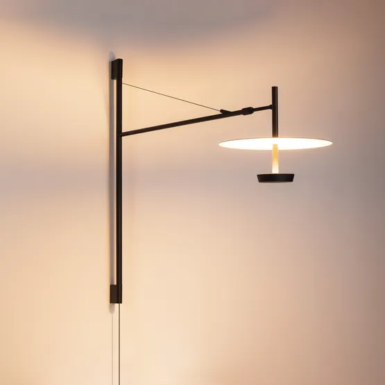 Фото #2 товара Светильник SP-CAMPANA-WALL-L1450-9W Warm3000 (BK, 130 deg, 230V, TELESCOPIC) (Arlight, IP20 Металл, 5 лет)