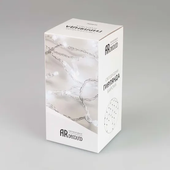 Фото #5 товара Светодиодная гирлянда ARD-EDGE-CLASSIC-2400x600-WHITE-88LED-MILK-STD Warm (230V, 6W) (Ardecoled, IP65)