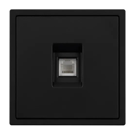 Фото #3 товара Механизм телефонной розетки SCT-NOBE-MTL1-SFPL-BK (RJ-11, 4C) (Arlight, Черный оникс)