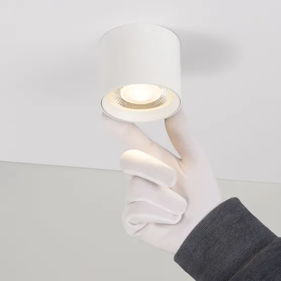 Фото #3 товара Светильник SP-DICE-R77-10W Warm3000 (WH, 24 deg, 230V) (Arlight, IP54 Металл, 5 лет)