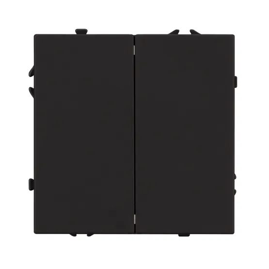 Фото #2 товара Механизм выключателя двухклавишный непроходной SWT-NOBE-MK02-SFPL-BK (230V, 10A) (Arlight, -)