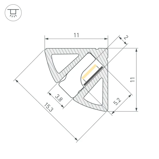 Фото #4 товара Профиль SL-KANT-H11-2000 ANOD OLIVE GREY (Arlight, Алюминий)