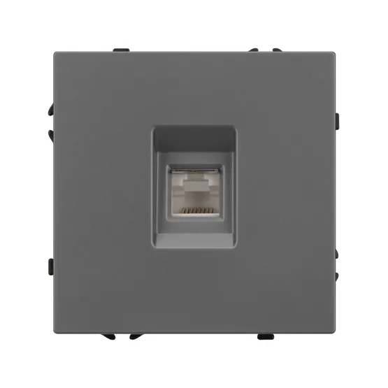 Фото #3 товара Механизм компьютерной розетки SCT-NOBE-MPC1-SFPL-GR (RJ-45, CAT6) (Arlight, -)