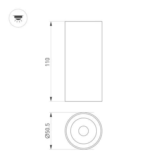 Фото #4 товара Светильник SP-GABI-SURFACE-R50-9W Warm3000 (BK, 60 deg, 230V) (Arlight, IP40 Металл, 5 лет)