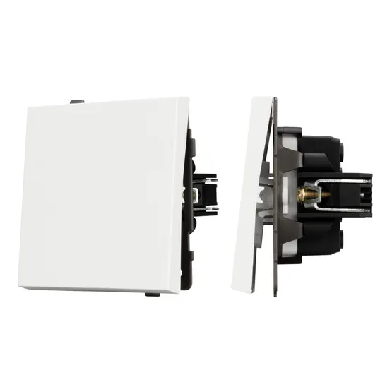 Фото #1 товара Механизм выключателя одноклавишный перекрёстный SWT-TENDO-MKX1-PL-WH (230V, 10A) (Arlight, -)