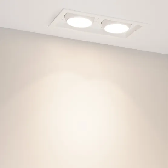 Фото #5 товара Светильник MS-VORTEX-BUILT-S250x140-2x30W Day4000 (WH-WH, 17 deg, 230V) (Arlight, IP20 Металл, 5 лет)