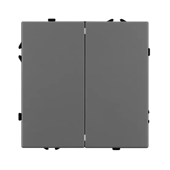 Фото #2 товара Механизм выключателя двухклавишный непроходной SWT-NOBE-MK02-SFPL-GR (230V, 10A) (Arlight, -)