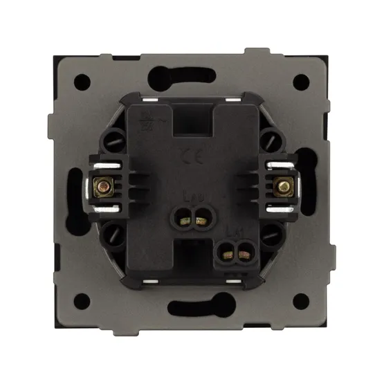 Фото #3 товара Механизм выключателя одноклавишный перекрёстный SWT-TENDO-MKX1-SFPL-BK (230V, 10A) (Arlight, -)